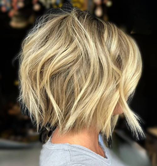 Shattered Sliced Blonde Bob