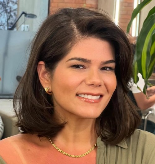 Side Parted Long Bob for Women Over 50