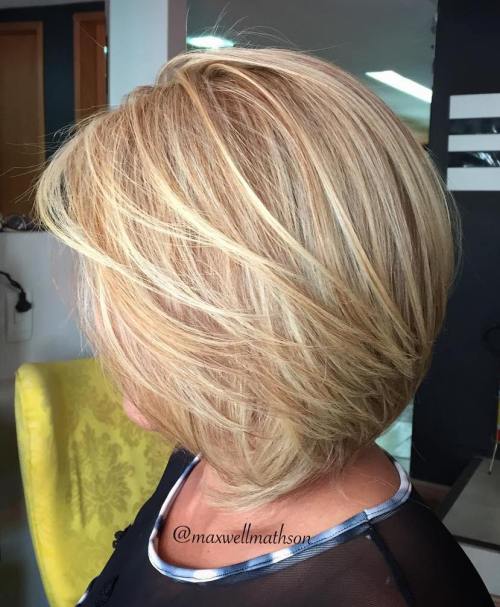 Blonde Layered Bob