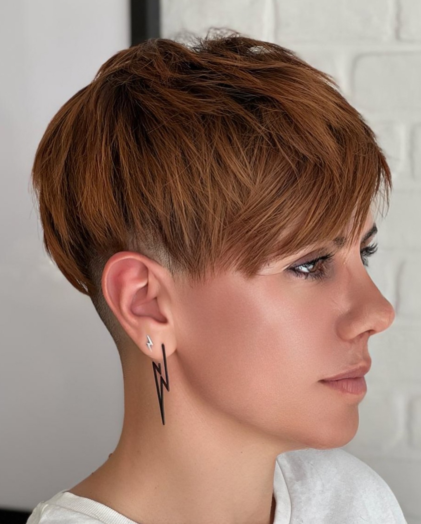 Long Textured Pixie with Disconnected Undercut