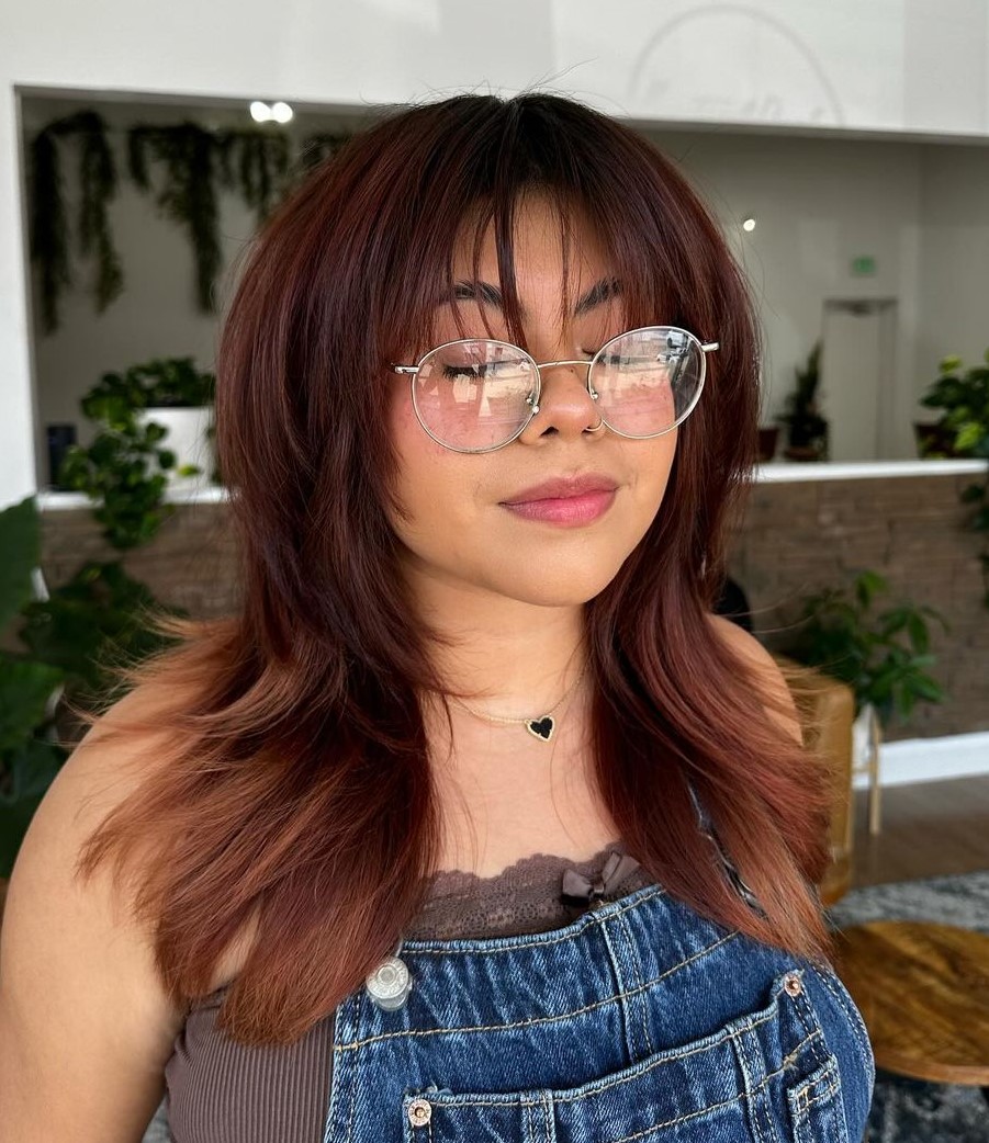 Thick Hair Wolf Cut Thick Copper Wolf Cut