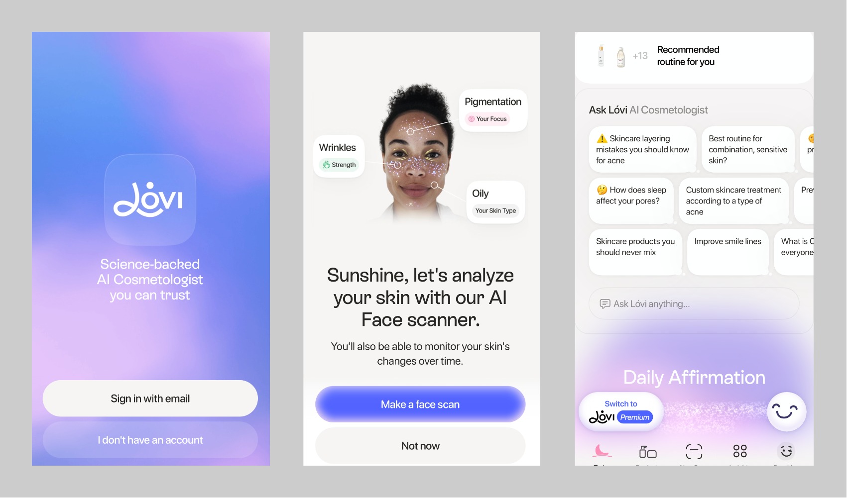 Lovi Interface and Functions in a List of AI Beauty Apps for Women