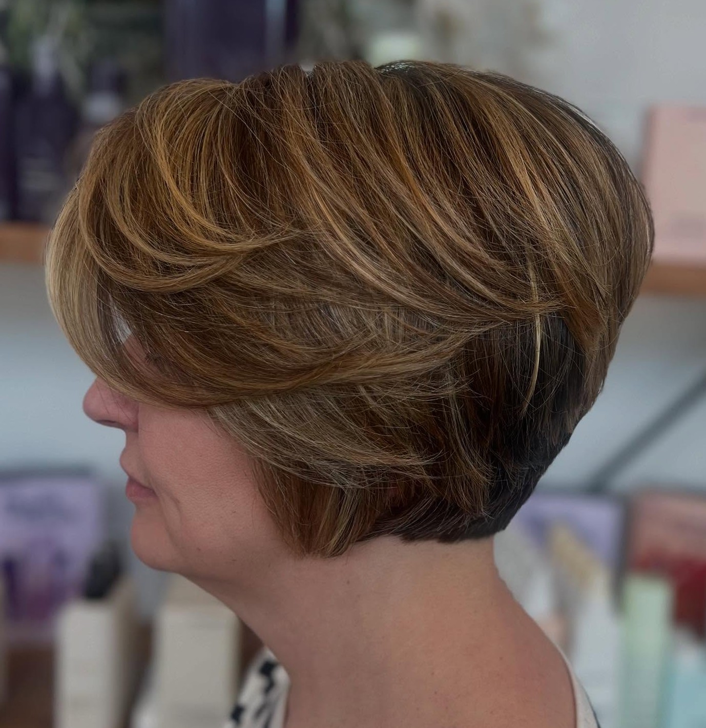 Stacked Bob for Very Poofy Hair