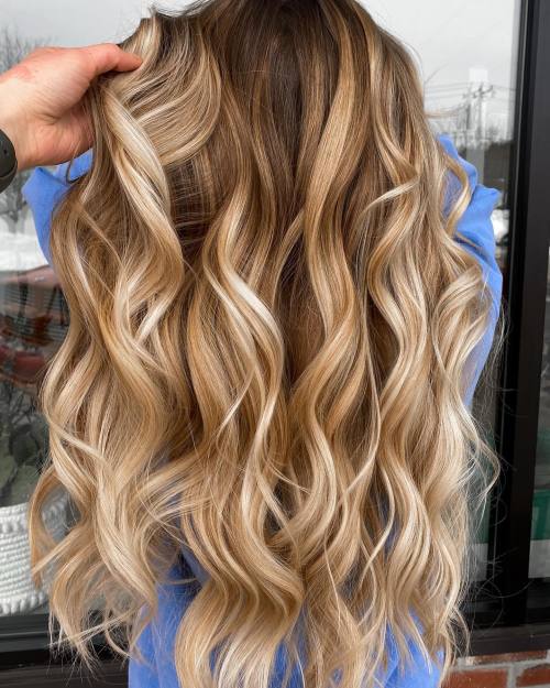 Caramel Blonde Balayage Ribbons