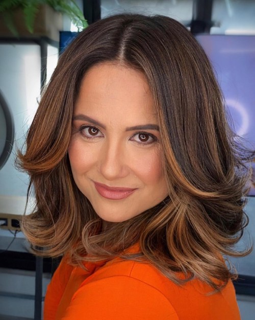 Flipped Up Lob for Women Over 40