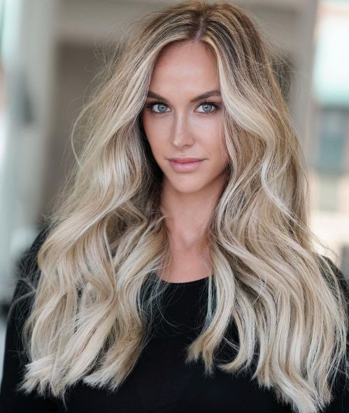 Sophisticated Beige Blonde Balayage Hair