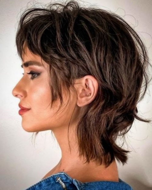 Neck Length Shag with Short Side Pieces