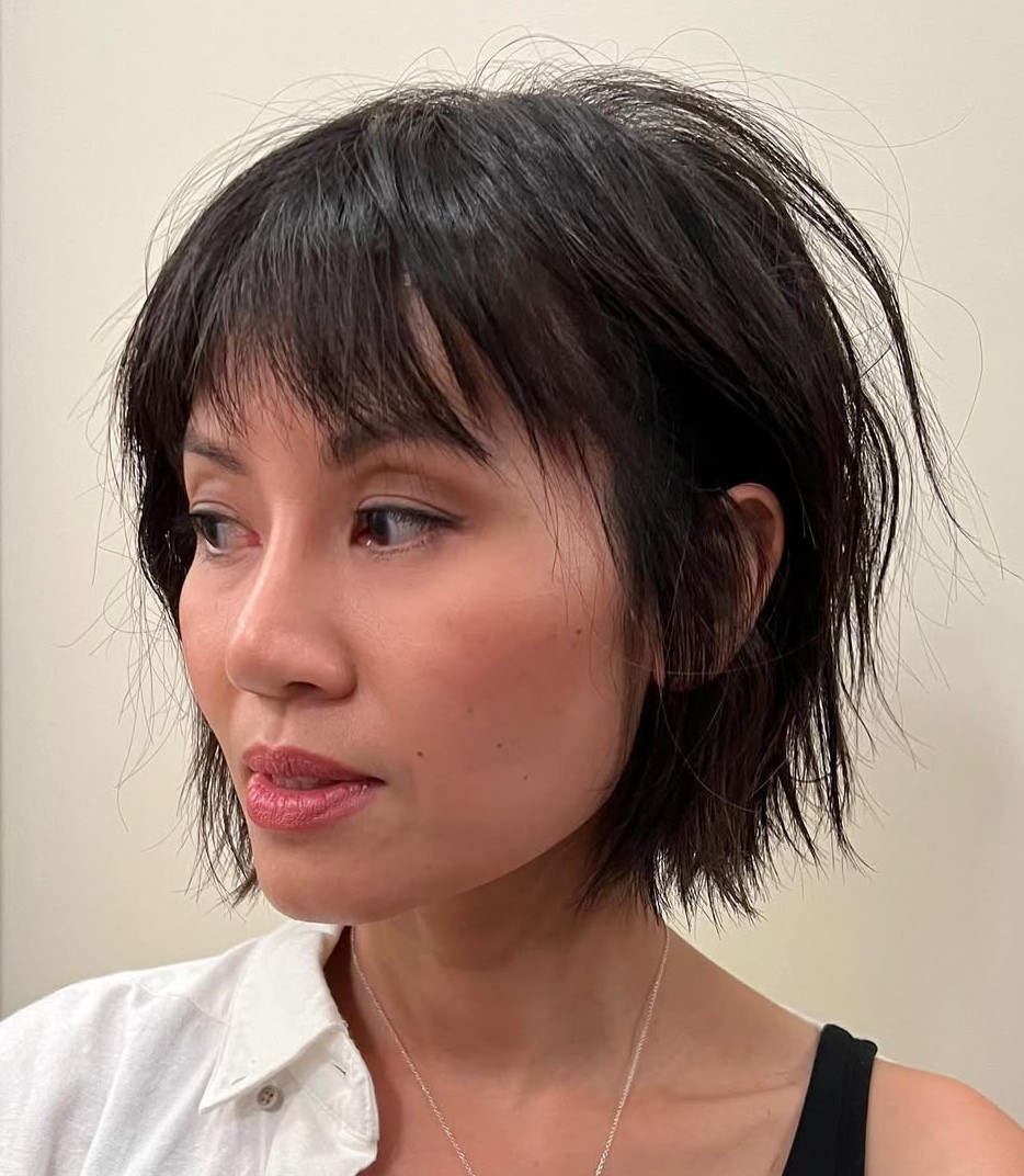 Tousled Grunge Bob Haircut