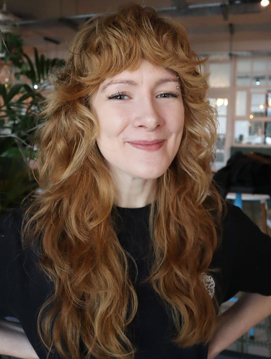 Long Wolf Cut for Natural Waves Long Wolf cut for Naturally Wavy Hair