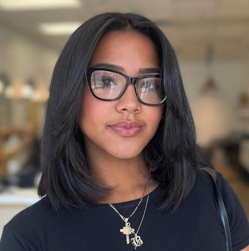 Face Framing Blunt Collarbone Bob