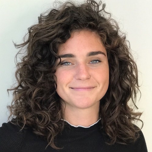 Medium Layered Cut for Curly Hair