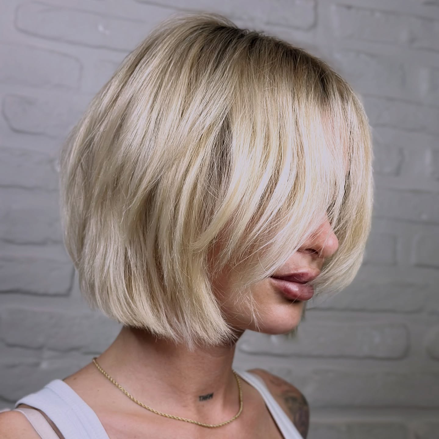 Chin-Length Bob with Bangs