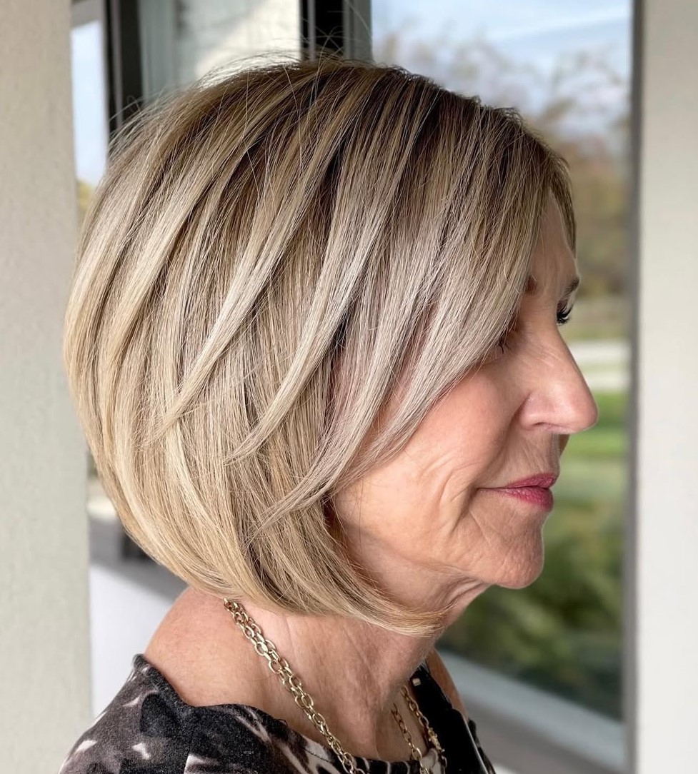 Over Bob Haircut with Bangs