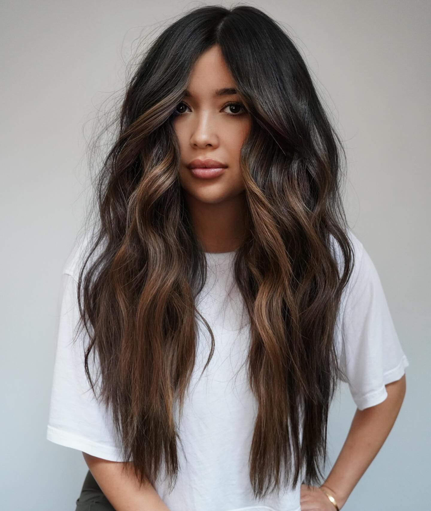 Brown Balayage for Black Hair