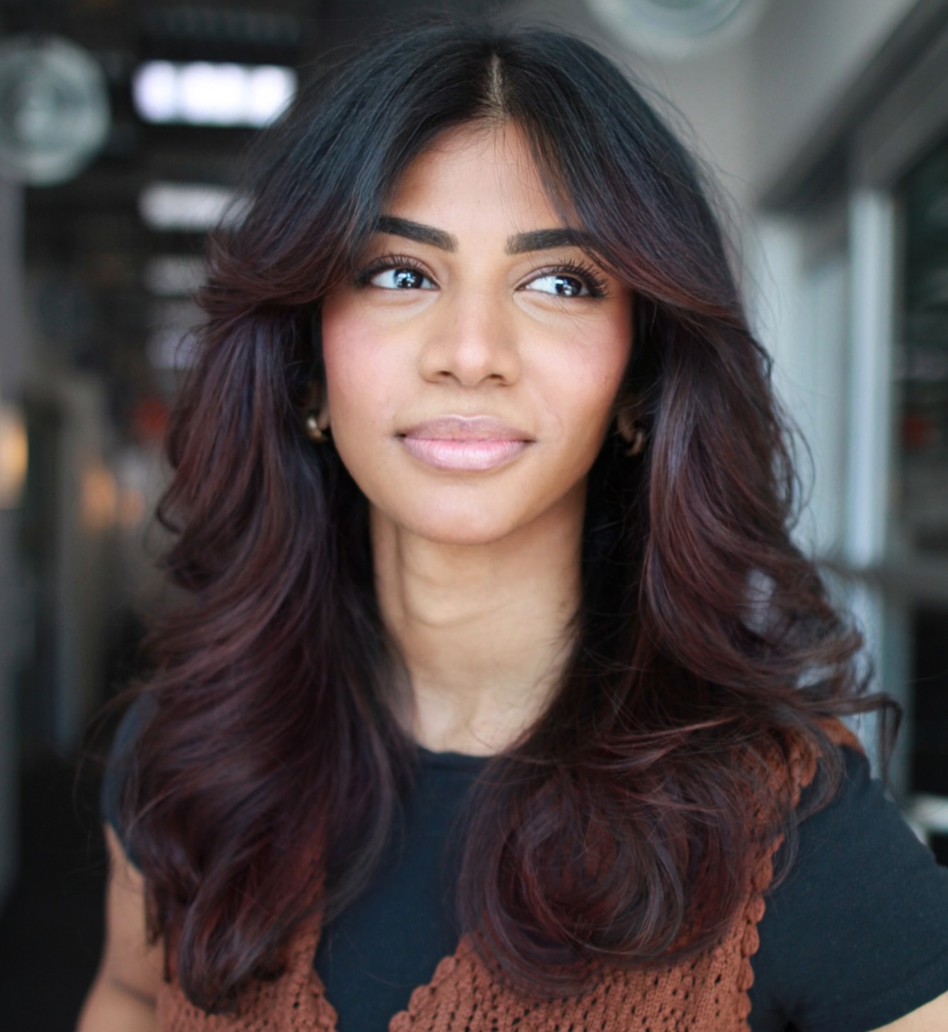 Curtain Bangs for Oval Faces