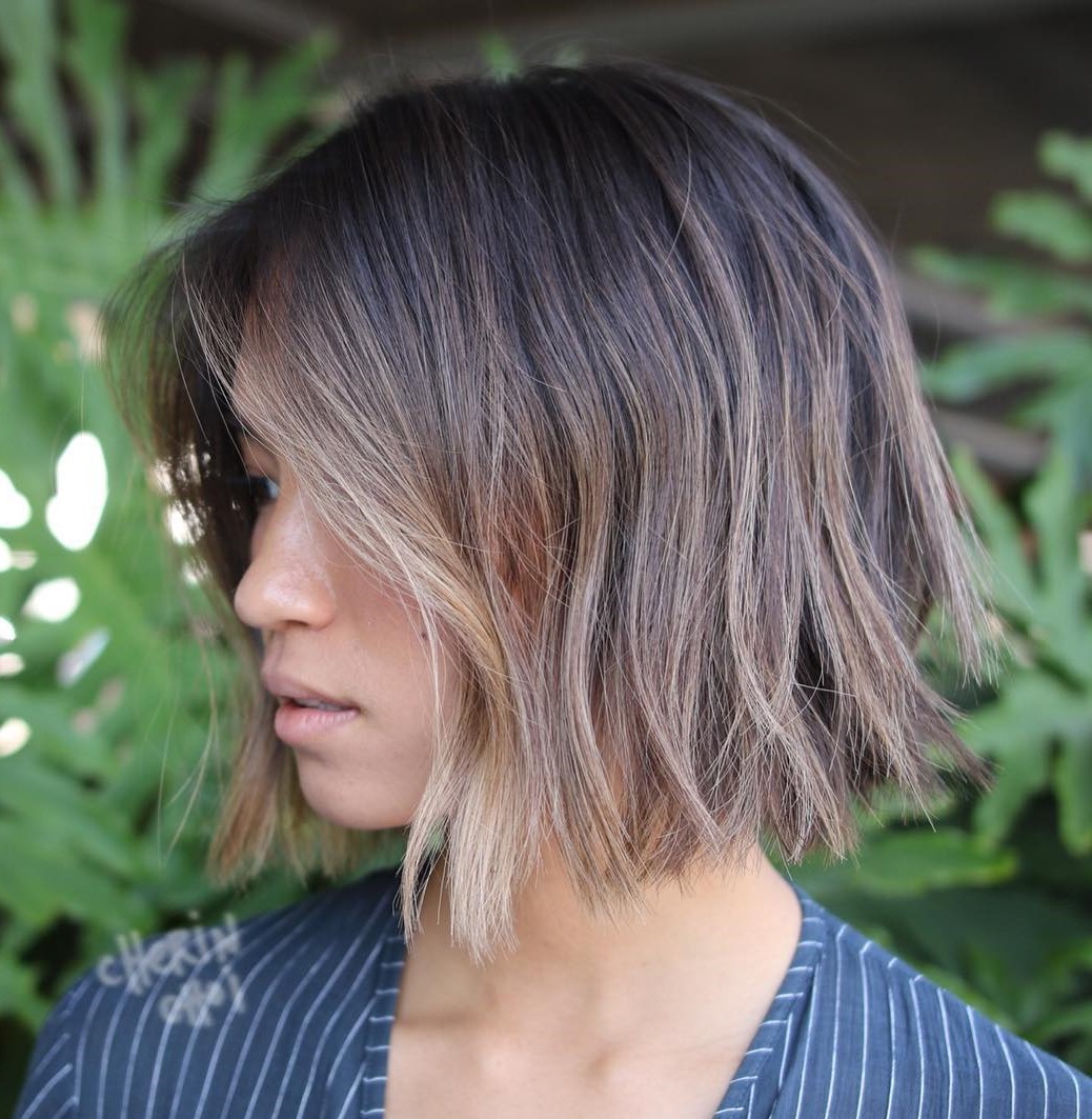 Ash Brown Shaggy Bob