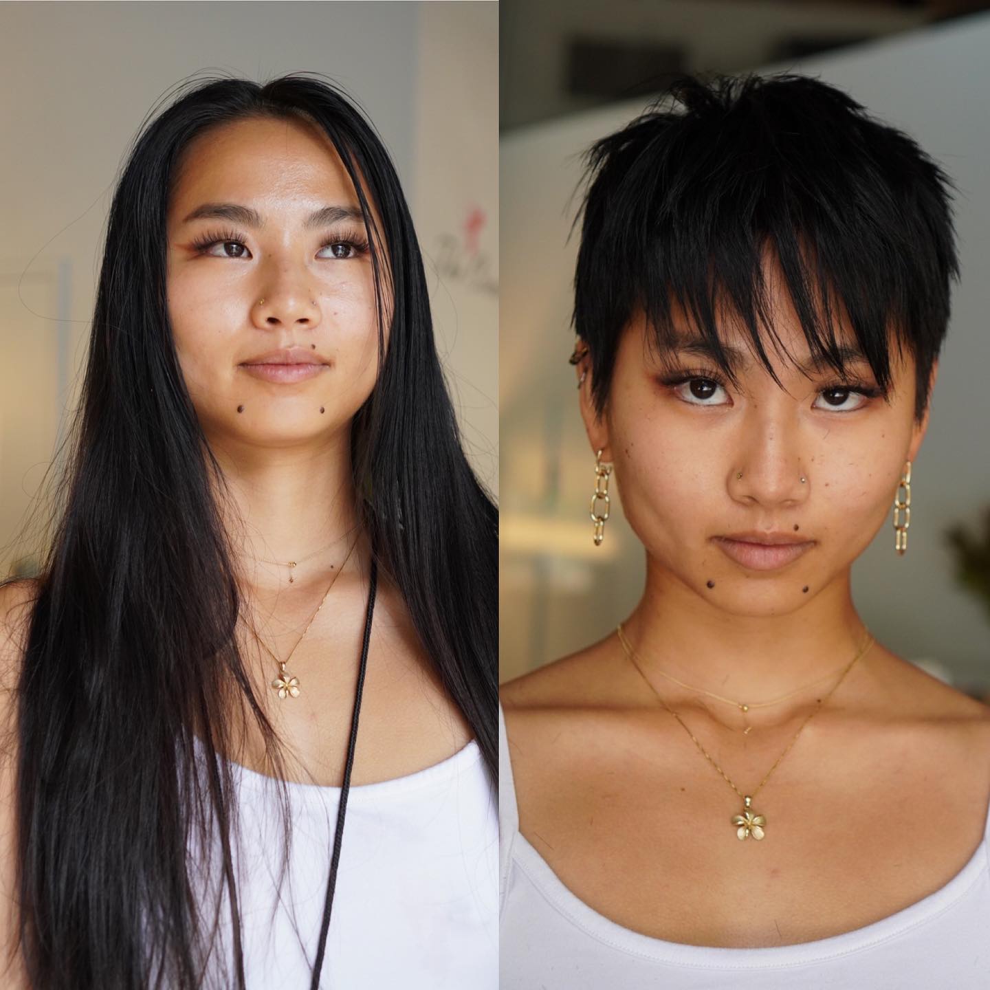 Long Hair to Pixie Cut Transformation Before and After