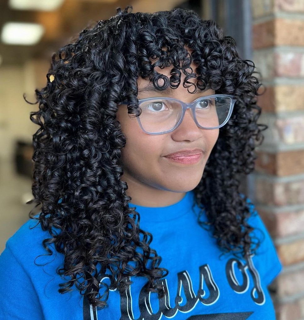 Wolf Cut with Tight Curls Wolf Haircut on Natural Hair