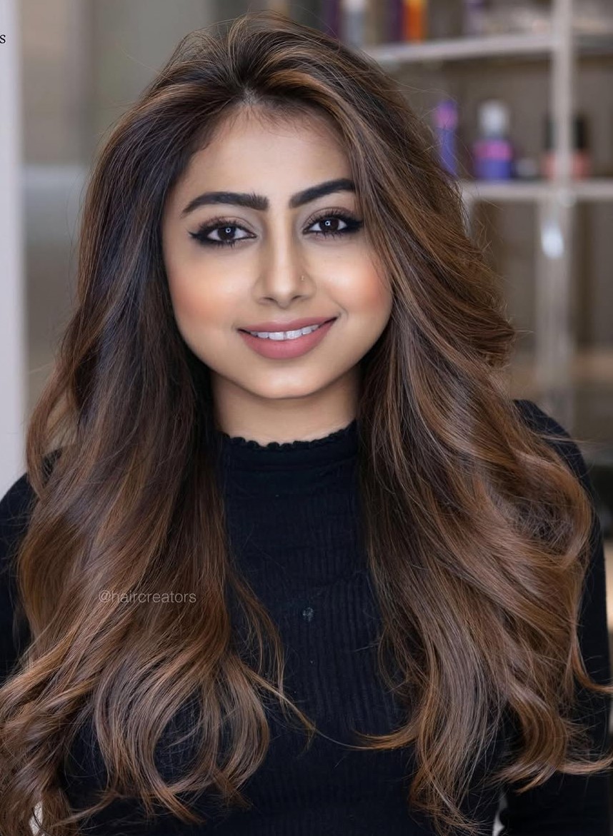 Warm Mocha Brown Hairstyle