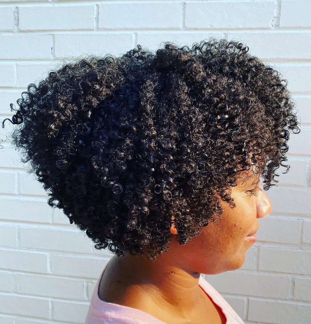 Coily Bob Short Stacked Bob for Natural Hair