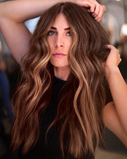 Cholocate Base with Light Brown and Blonde Highlights