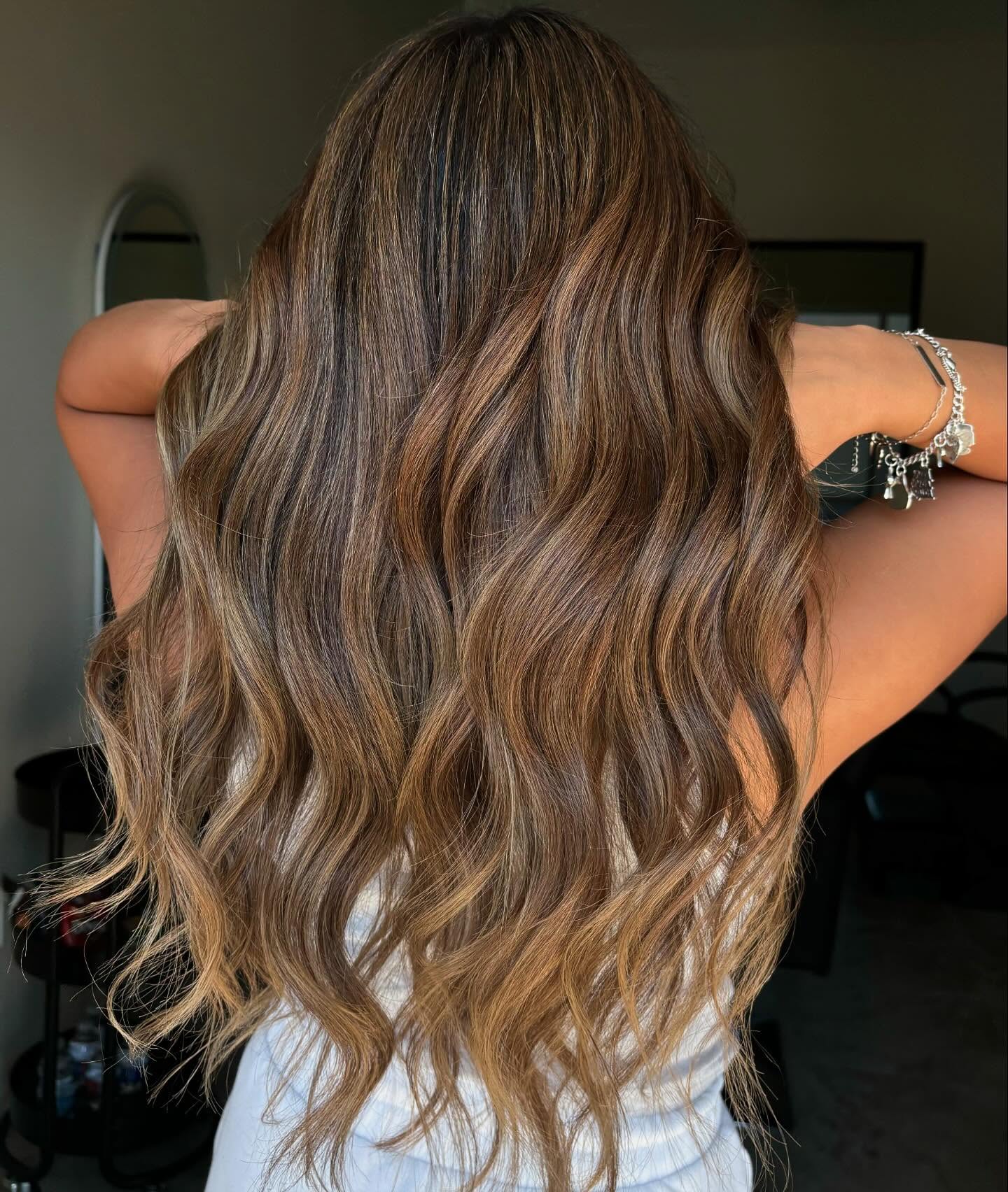 Warm Light Brown Balayage Highlights