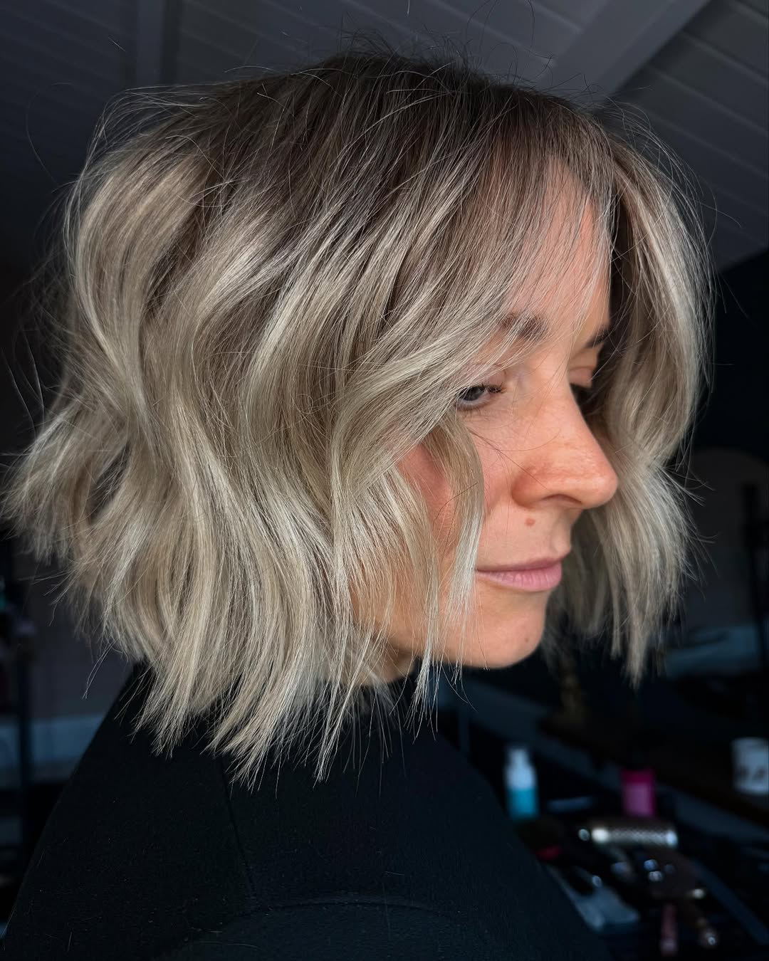Textured Bob for Wavy Hair