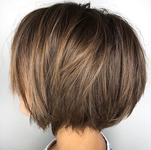 Cute Razored Brown Bob