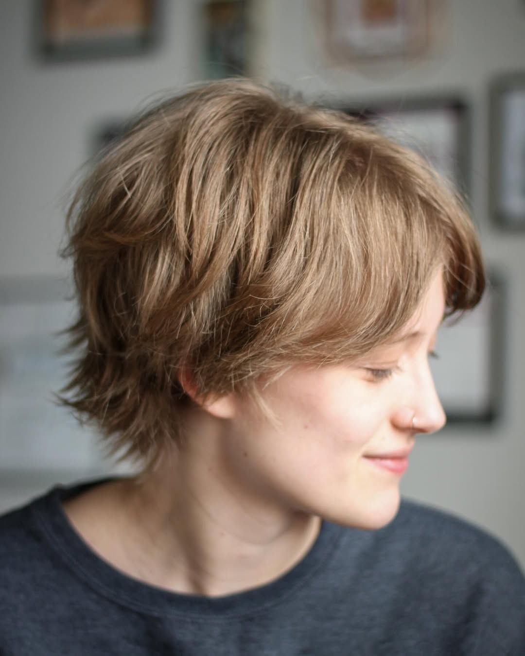 Women's Short Shaggy Haircut