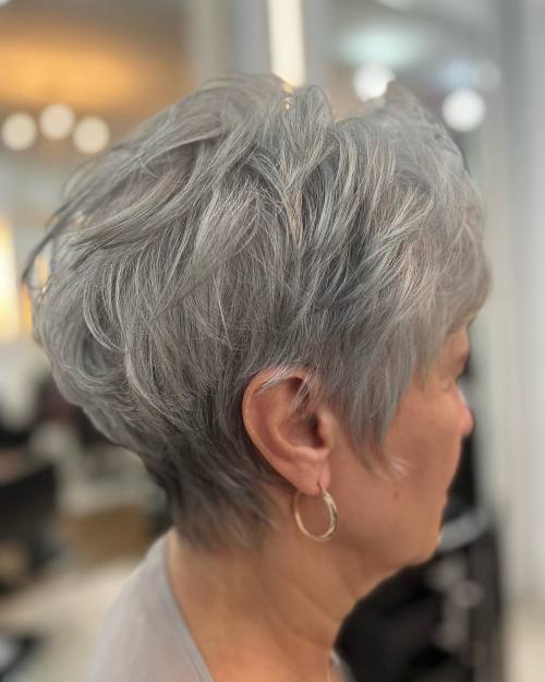 Airy Tapered Pixie with Feathered Layers