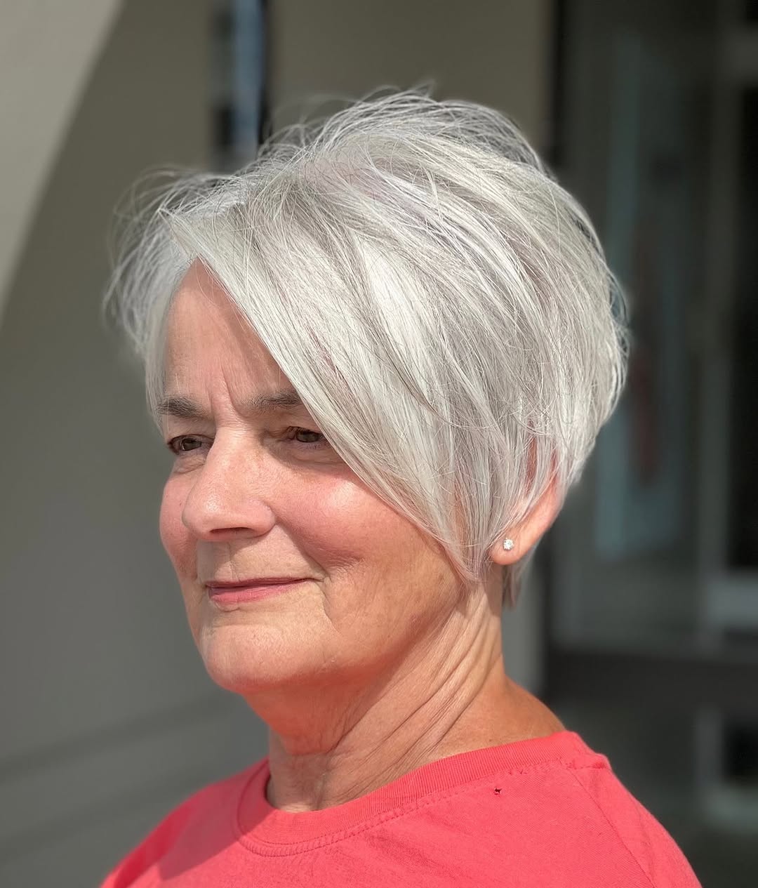 Silver Hairstyle for Women Over 60