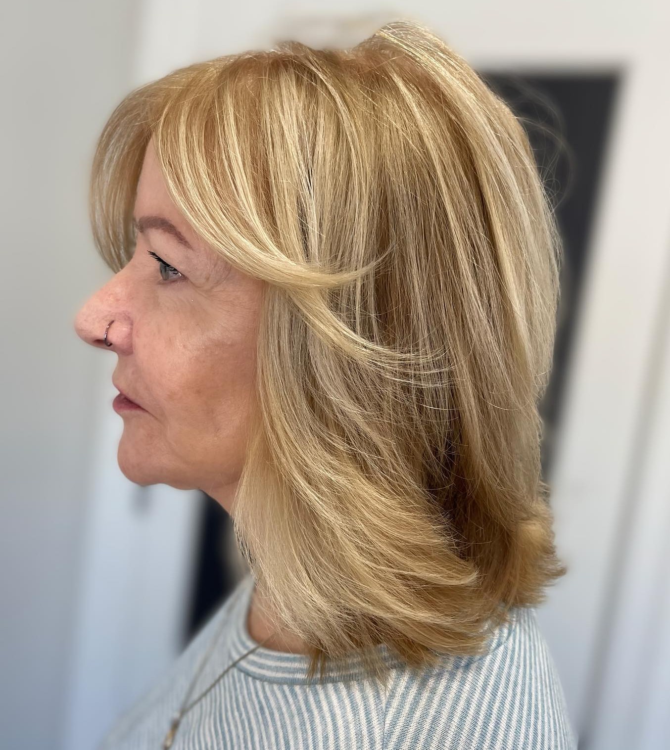 Over Layered Bob with Bangs