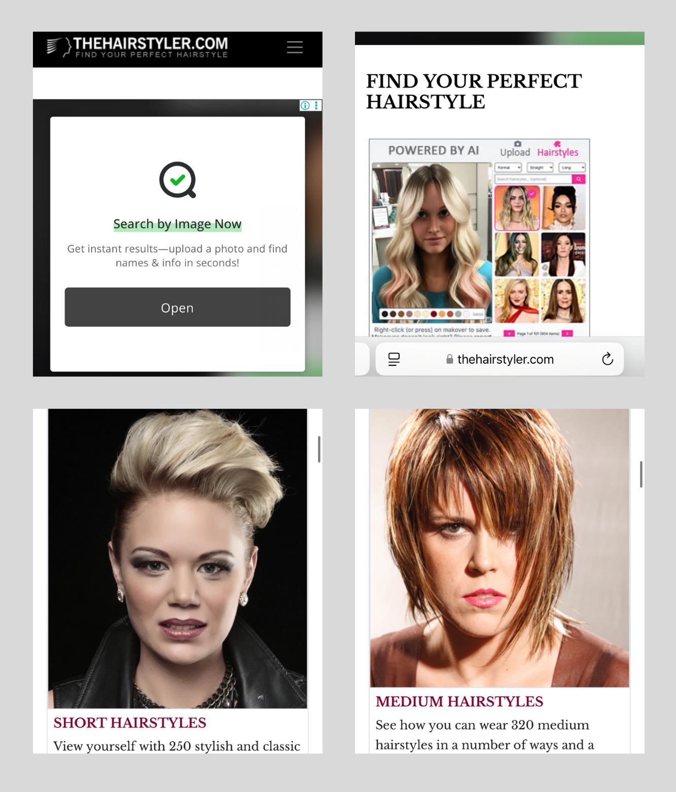 TheHairStyler.com Not Recommended Due to Outdated Hairstyles and Poor Interface with Bad Reviews