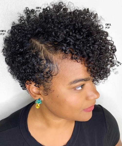 Soft Tapered Pixie Cut Long Pixie with Deep Side Parting