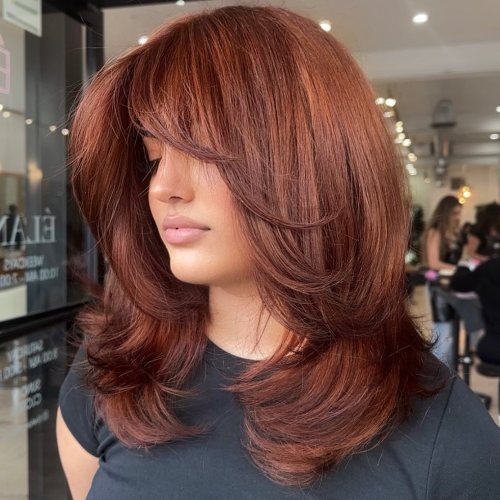 Mid Length Face Framing Layered Haircut