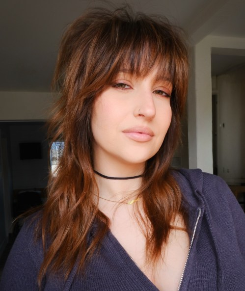 Wolf Haircut for Square Faces