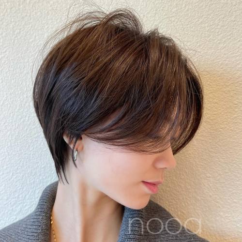 Fine Hair Bixie with Swoopy Bangs