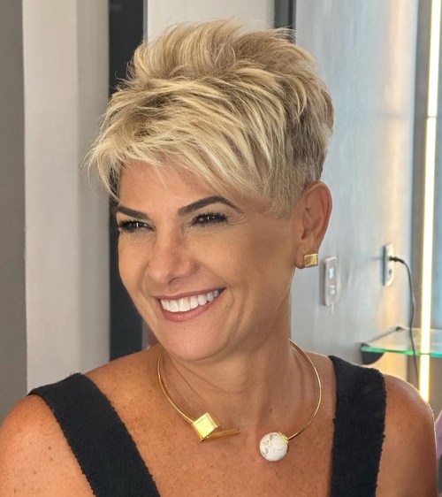 Youthful Spiked Up Short Undercut Hairstyle
