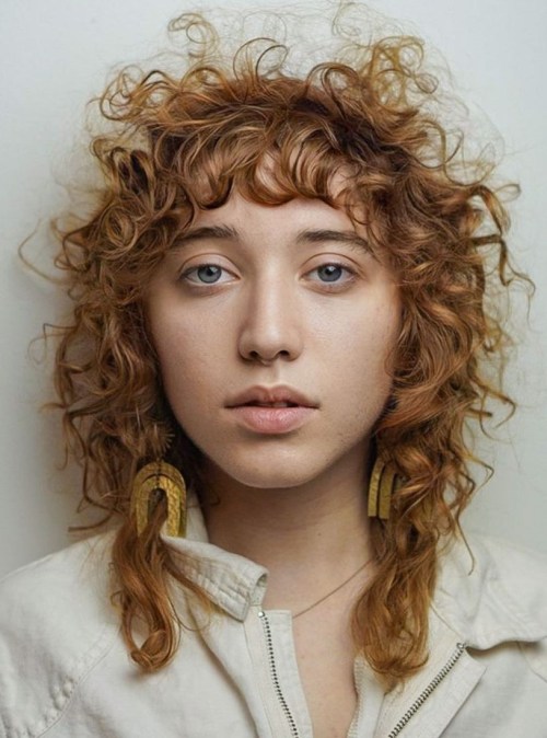 Curly Wolf Cut Curly Layered Shag