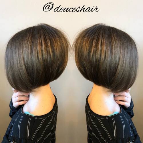 Sleek Bob With Sun-Kissed Highlights