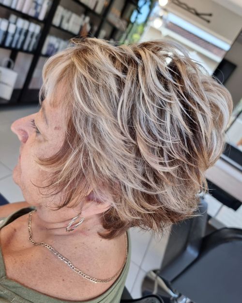 Jane Fonda Feathered Cut for Seniors