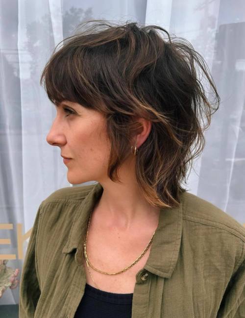 Sun Kissed Brunette Shullet