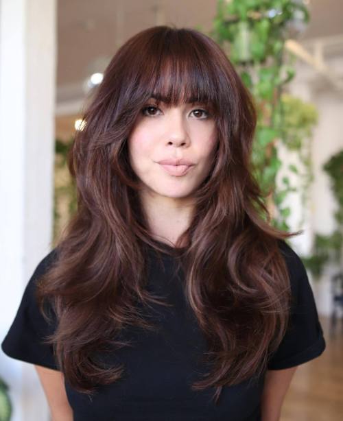 Eye Length See Through Curtain Bangs With Long Sides