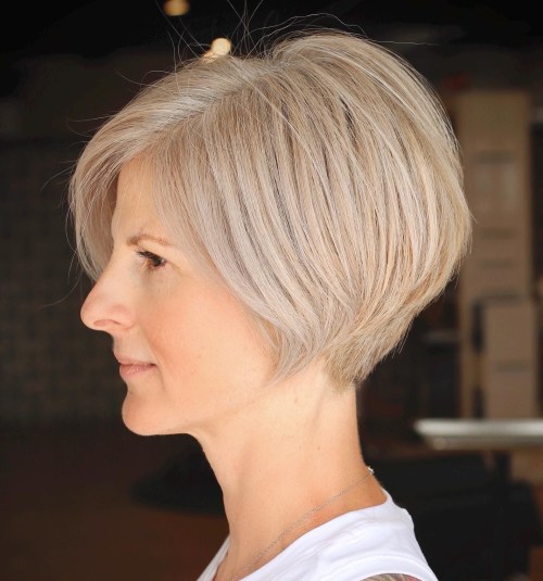 Delicate Thin Hair Stacked Bixie