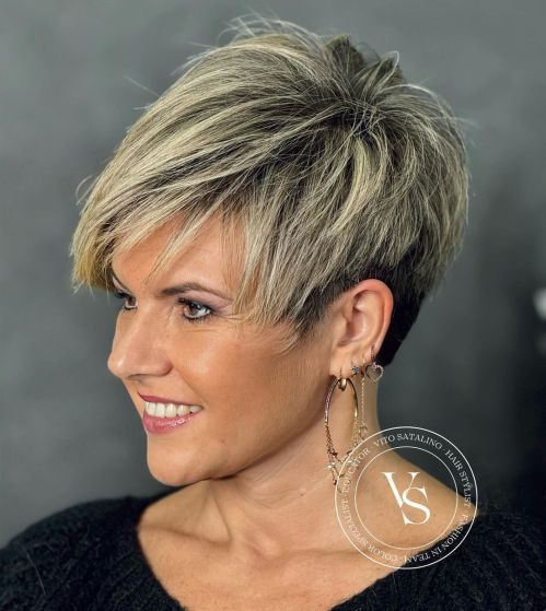 Two Tone Choppy Undercut Pixie
