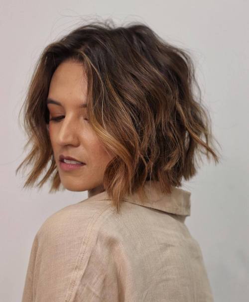 Edgy Chin Length Choppy Bob