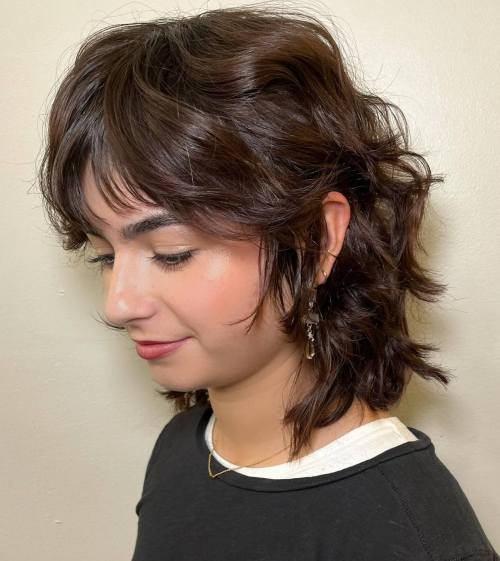 Elongated Messy Wavy Mullet