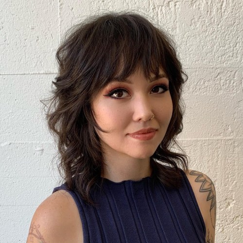 Wolf Haircut for Round Faces