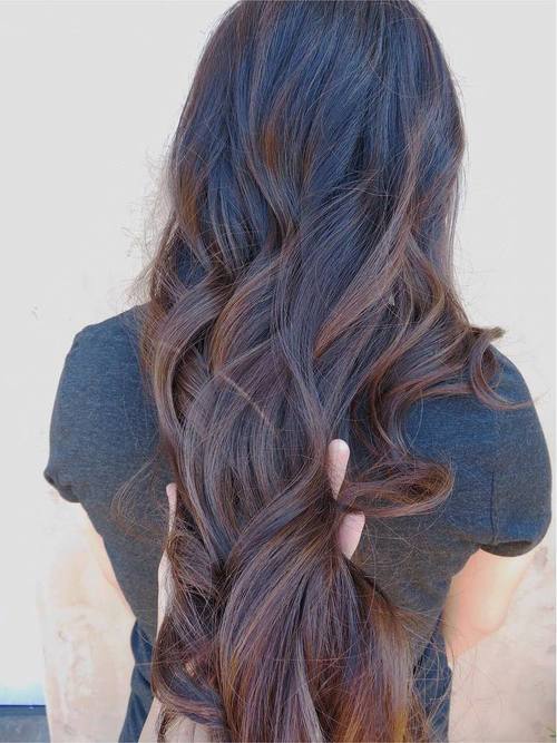 Black Hair With Brown Balayage