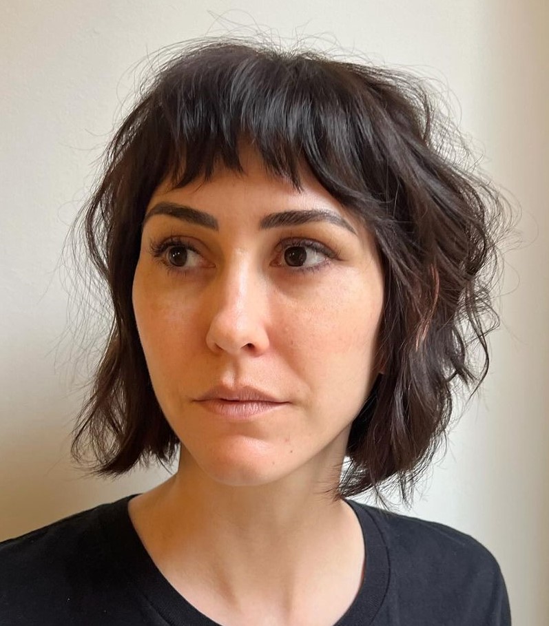 Tousled Bob with Textured Baby Bangs